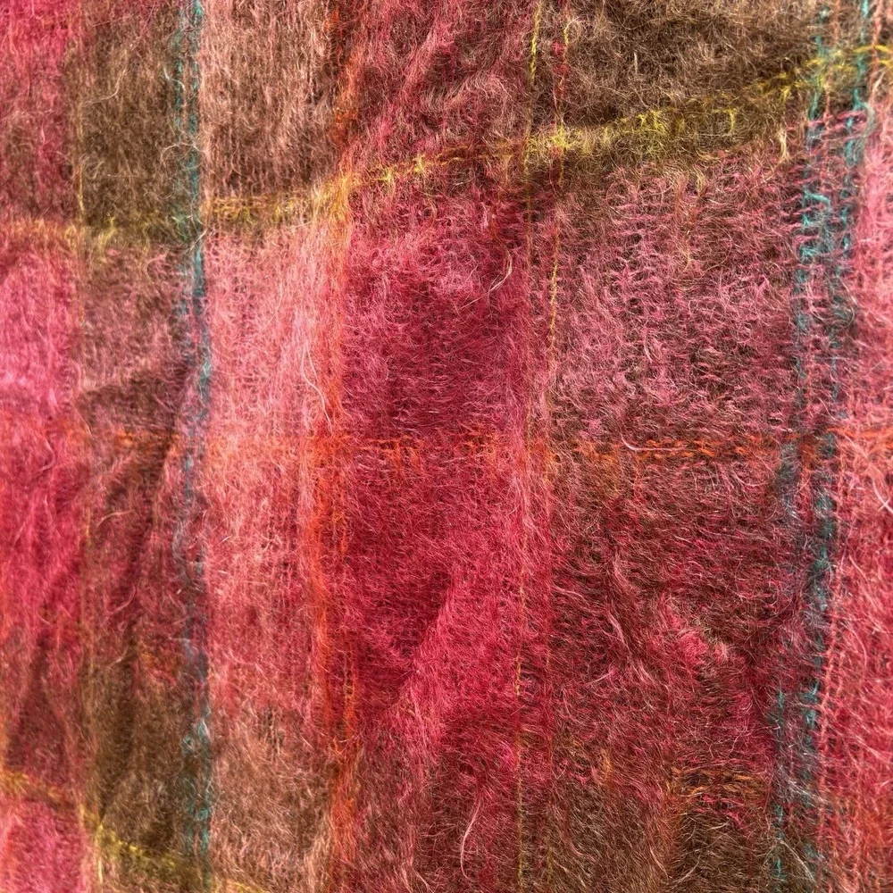 Whitley Willows Leisure Rug Plaid Mohair Wool Throw Blanket Tartan 100X68 Soft
